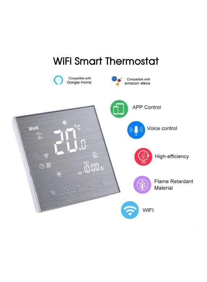 NIBEMINENT BTH-2000L-GCLW Smart Wi-Fi Digital Temperature Controller White/Grey 86x86x13.3millimeter - Image 4