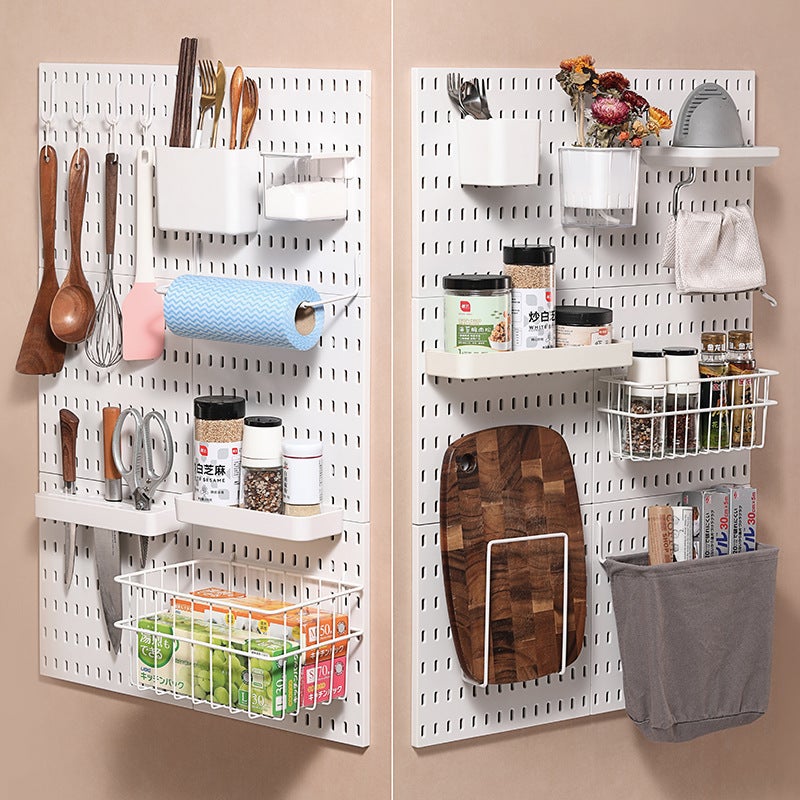 Hole Board Storage Board Punch-Free Clothing Store Live Studio Background Wall Display Stand Household Accessories Pendant - Image 3