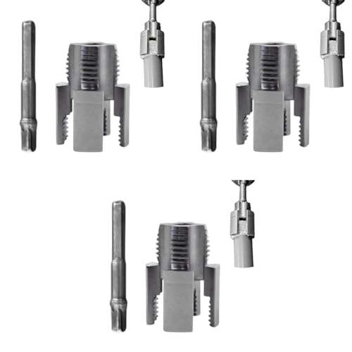 Serplex® Pipe Threading Die Head for Electric Drill 2 in 1 Integrated Internal External Tool with Hex Shank Universal 1/4 Inch Threader 3PCS - Image 1