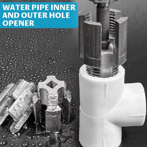 Serplex® Pipe Threading Die Head for Electric Drill 2 in 1 Integrated Internal External Tool with Hex Shank Universal 1/4 Inch Threader 3PCS - Image 4