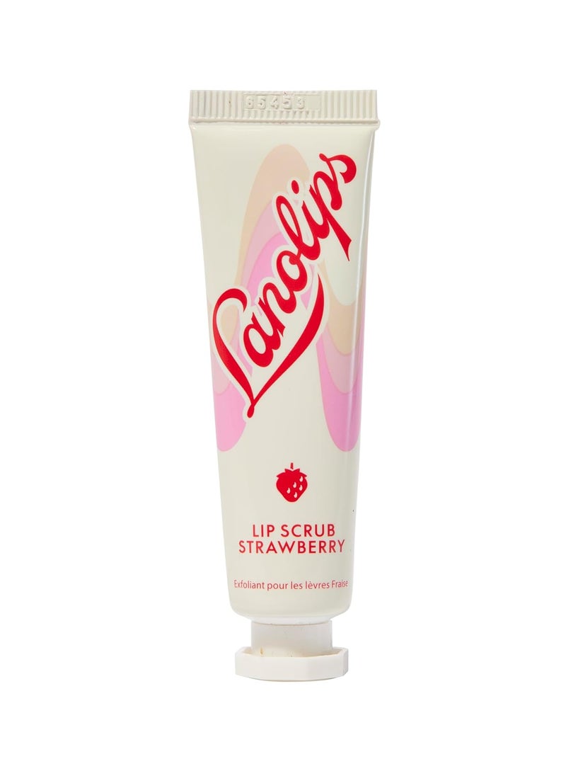 Lanolips - Lanolips Lip Scrub  Natural Lip Exfoliator Made with Lanolin Vitamin E  Finely Ground Strawberry Seeds  Gentle Sugar Scrub for Healthy Soft Lips  Strawberry 35 oz - Image 1