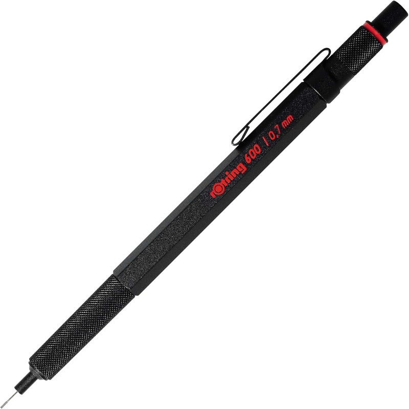 rOtring 600 Series Mechanical Pencil, 0.7mm, Black Body - Image 1
