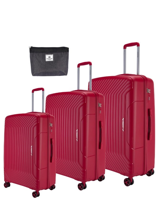 Prince Luggage Set of 3 Unbreakable Luggage with 4 Spinner Wheels, Luggage for Travel Light Weight Anti-Theft Lock ,Size 20 24 28 Inch - Image 1