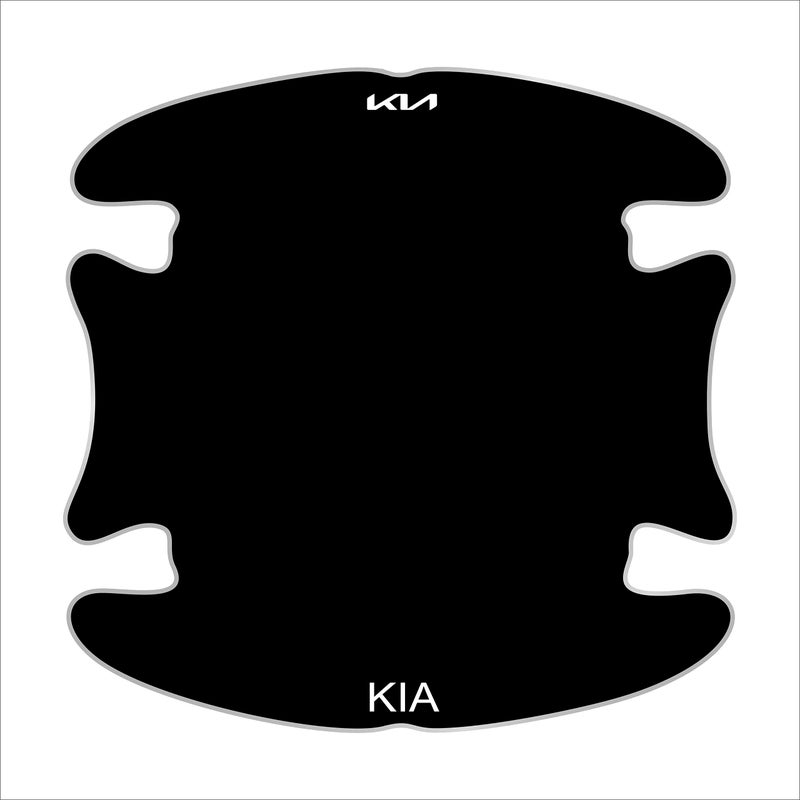 BIG FLAG BFRC 3D Gel Finish Car Door Pure Black Handle Cup Scratch Guard Sticker Universal for Specific Brand (Pack of 4) (MRPBVAR) (KiiA) - Image 5