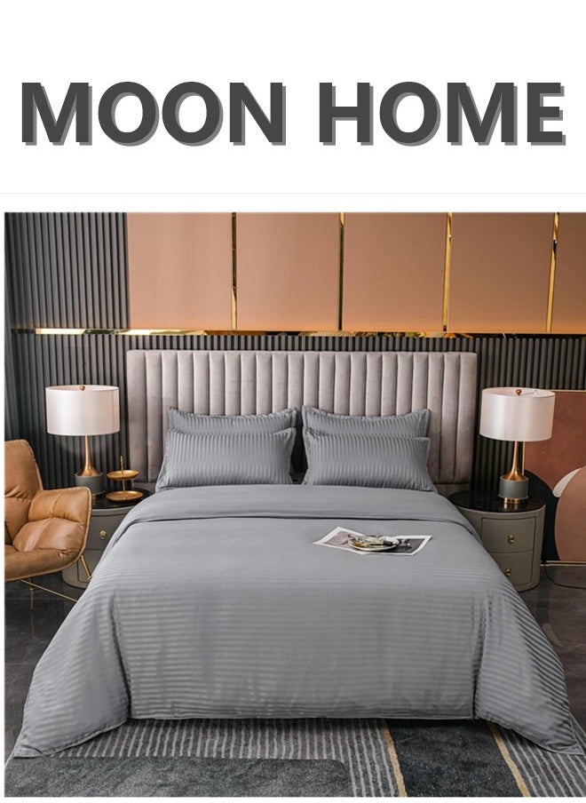 MOON HOME King/Queen/Single size Soft and Breathable Microfiber Hypoallergenic Beautiful Design Duvet Cover Set ,set includes 1 Comforter Cover, 1 Fitted Bedsheet, 4 Pillowcases  - Image 1