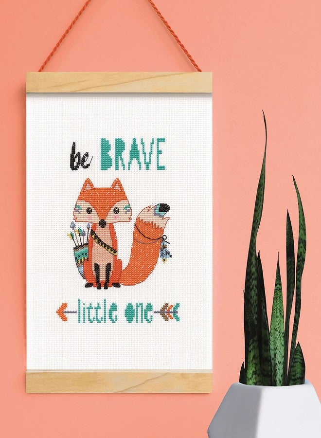 Dimensions Counted Cross-Stitch Kit, ''Be Brave Little One'', 14 Count White Aida, 8''L x 11.5H'' - Image 3