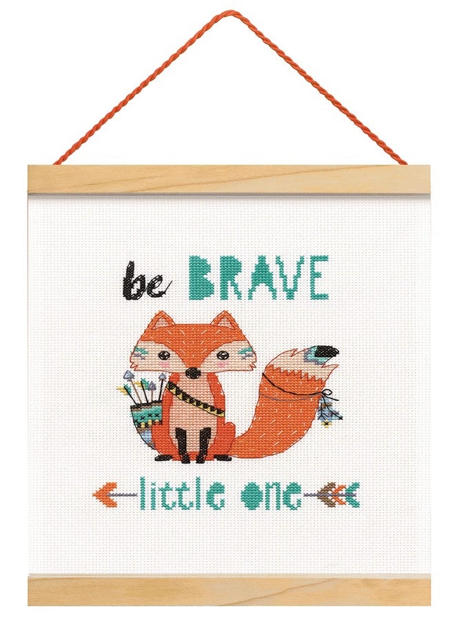 Dimensions Counted Cross-Stitch Kit, ''Be Brave Little One'', 14 Count White Aida, 8''L x 11.5H'' - Image 1