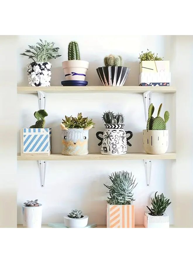 24 Packs 12x10 Inch Heavy Duty White Steel Shelf Brackets L J Wall Corner Brace - Image 5