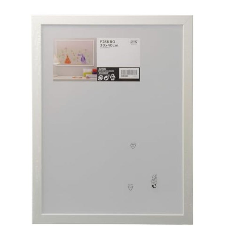 FISKBO طقم من 3 إطارات بلاستيك وألواح ألياف، 30×40 سم، أبيض - Image 4
