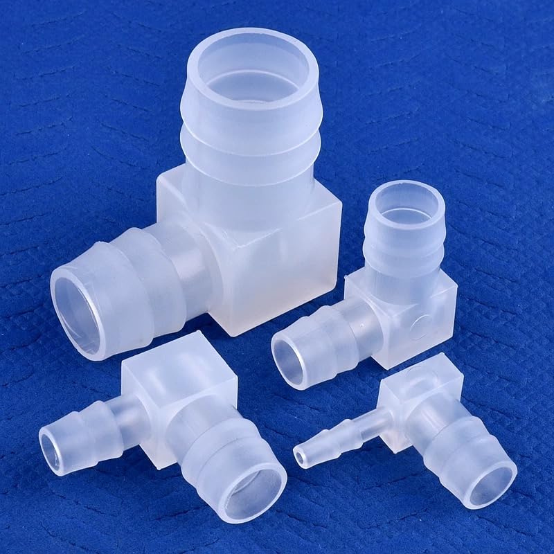 Plastic Barbed Reducer Connector Elbow For Aquarium Tube Windscreen Washer 20PC 16mm 6mm - Image 4