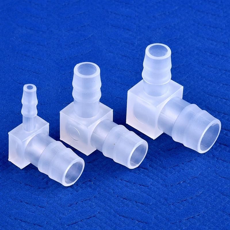 Plastic Barbed Reducer Connector Elbow For Aquarium Tube Windscreen Washer 20PC 16mm 6mm - Image 3