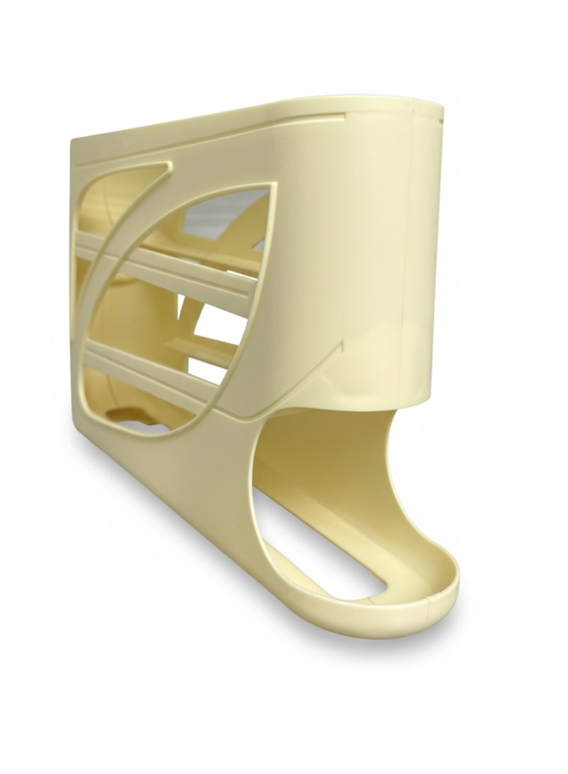 DIGI CORE 2 Pieces 3-Tier Rolling Egg Storage Box for Refrigerator, Holds 24 Eggs, Space-Saving Side Door Design, Durable Plastic Egg Holder, Large Capacity Egg Organizer for Kitchen & Fridge Storage Ideal for Kitchen & Fridge Organization Yellow - Image 2