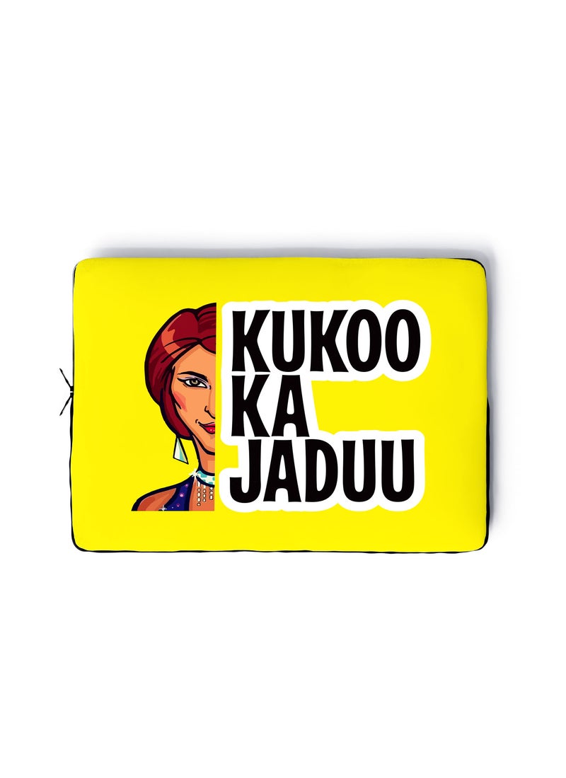 LOUD UNIVERSE Laptop Sleeve 13 inch Sacred Games Quote Netflix Funny Kukoo Ka jaduu TV Series Tablet Sleeve - Image 1