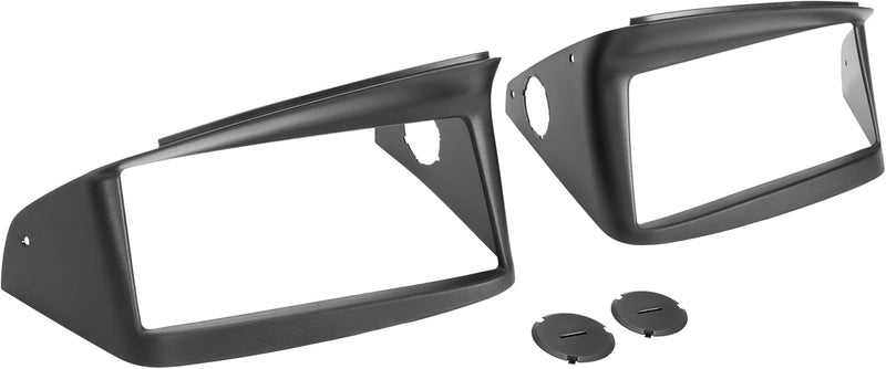 HECASA Headlight Bezel & Plug Cover for 1997-2004 Chevrolet Corvette C5 - Black Plastic Replacement - Image 2