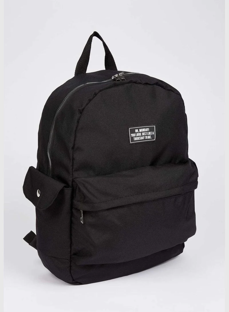 DeFacto Printed Zippered Backpack