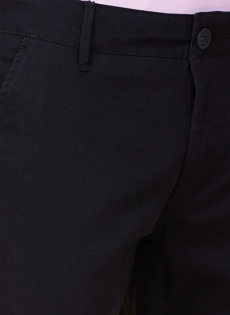 Being Human BLACK Men Slim Fit Mid-Rise Trousers for Men | Best Price UAE
