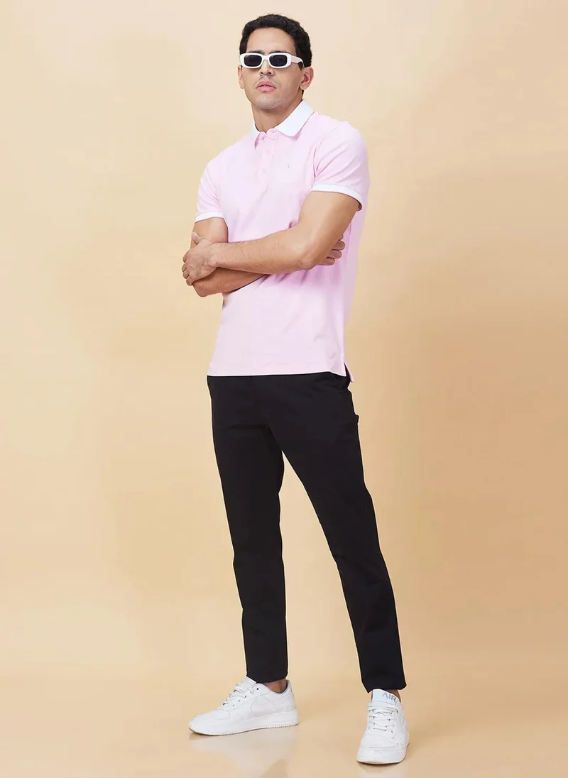 Being Human BLACK Men Slim Fit Mid-Rise Trousers for Men | Best Price UAE
