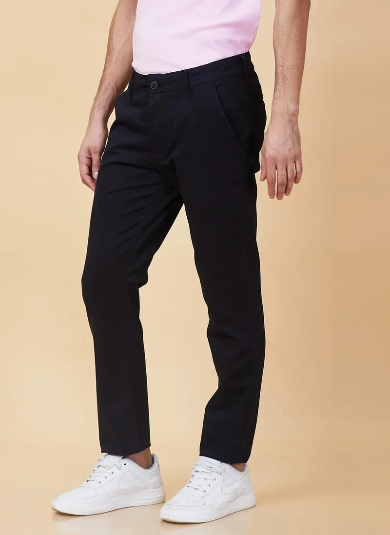 Being Human BLACK Men Slim Fit Mid-Rise Trousers for Men | Best Price UAE