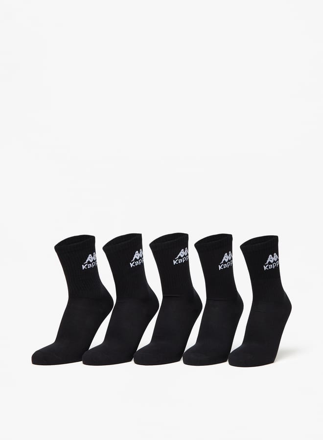 Kappa Men's Solid Crew Length Sports Socks - Set of 5  - Image 1