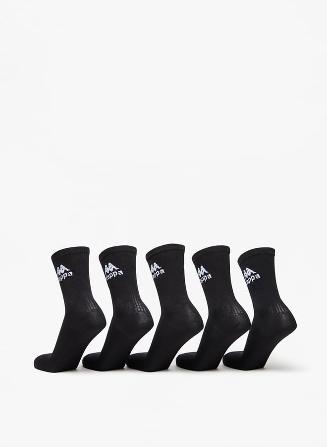 Kappa Men's Solid Crew Length Sports Socks - Set of 5  - Image 3