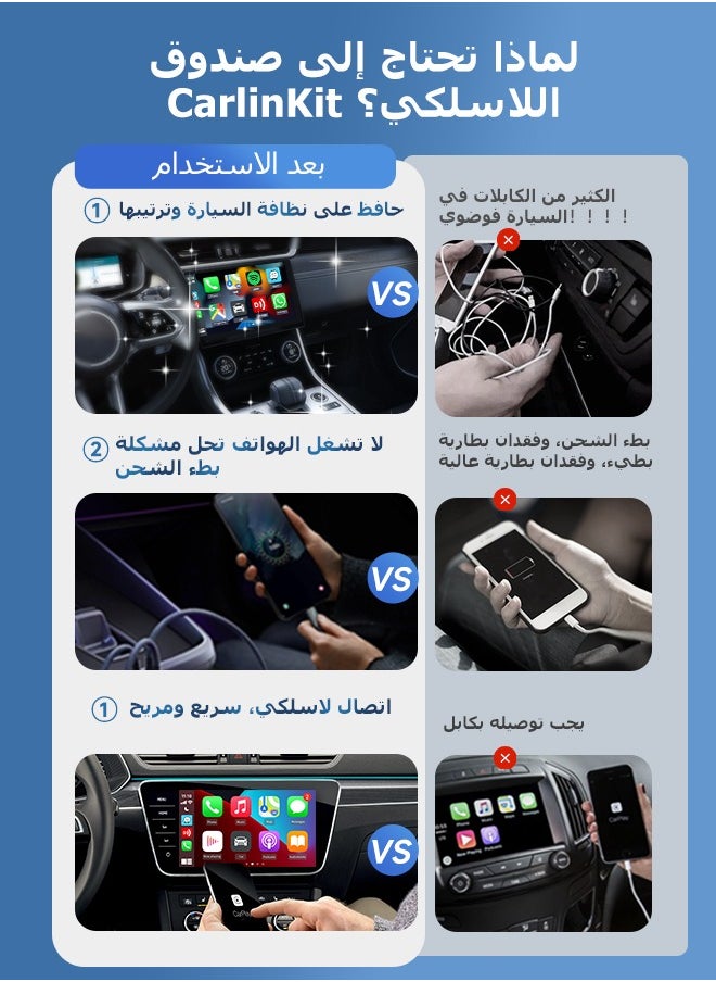 Carlinkit - CarlinKit 5.0 Wireless CarPlay Mini Adapter Android Auto Dongle Wired To Wireless Car Play Box 5GWifi Bluetooth Auto Connect FOTA - Image 1