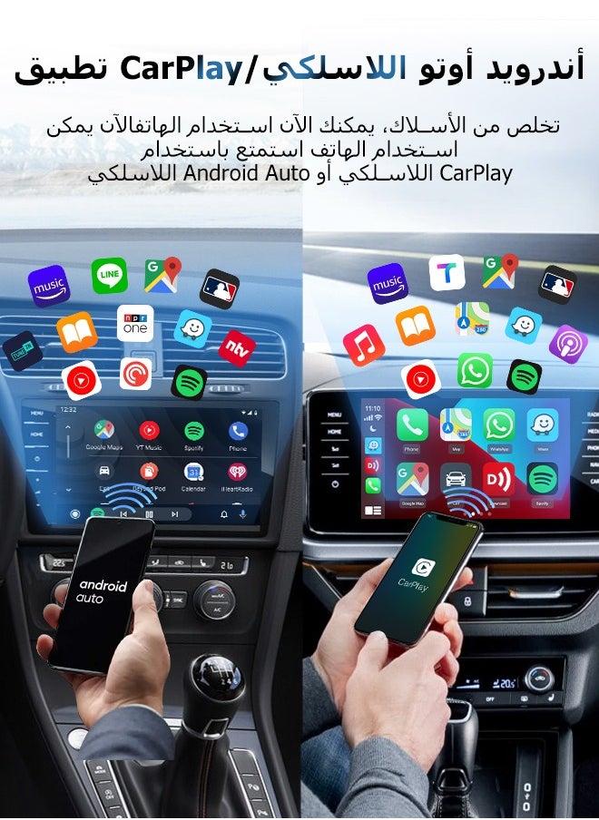 Carlinkit - CarlinKit 5.0 Wireless CarPlay Mini Adapter Android Auto Dongle Wired To Wireless Car Play Box 5GWifi Bluetooth Auto Connect FOTA - Image 1