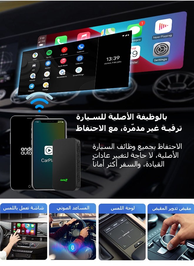 Carlinkit - CarlinKit 5.0 Wireless CarPlay Mini Adapter Android Auto Dongle Wired To Wireless Car Play Box 5GWifi Bluetooth Auto Connect FOTA - Image 1