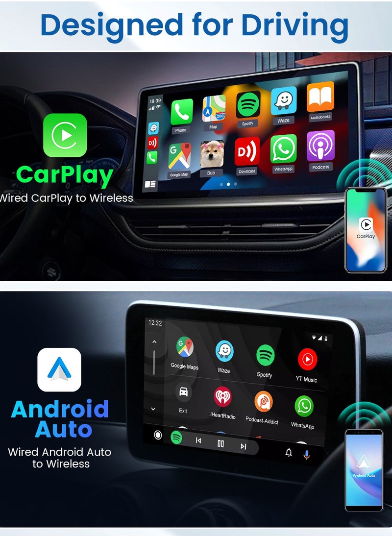 Carlinkit - CarlinKit 5.0 Wireless CarPlay Mini Adapter Android Auto Dongle Wired To Wireless Car Play Box 5GWifi Bluetooth Auto Connect FOTA - Image 1