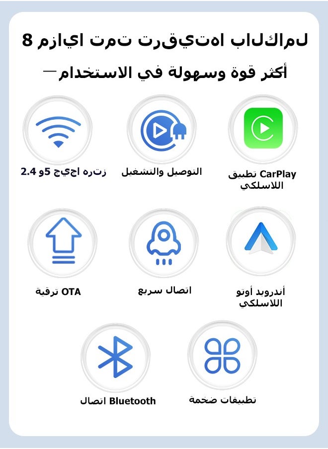 Carlinkit - CarlinKit 5.0 Wireless CarPlay Mini Adapter Android Auto Dongle Wired To Wireless Car Play Box 5GWifi Bluetooth Auto Connect FOTA - Image 1