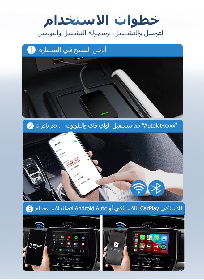 Carlinkit - CarlinKit 5.0 Wireless CarPlay Mini Adapter Android Auto Dongle Wired To Wireless Car Play Box 5GWifi Bluetooth Auto Connect FOTA - Image 1