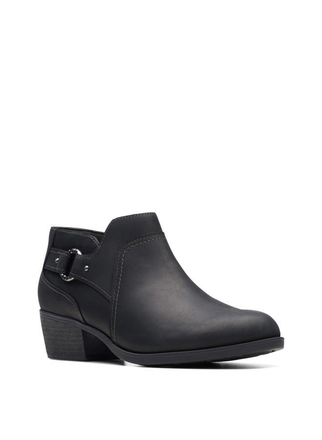clarks Women's Charlten Grace Ankle Boot, Black Oily, 40 EU - Image 1