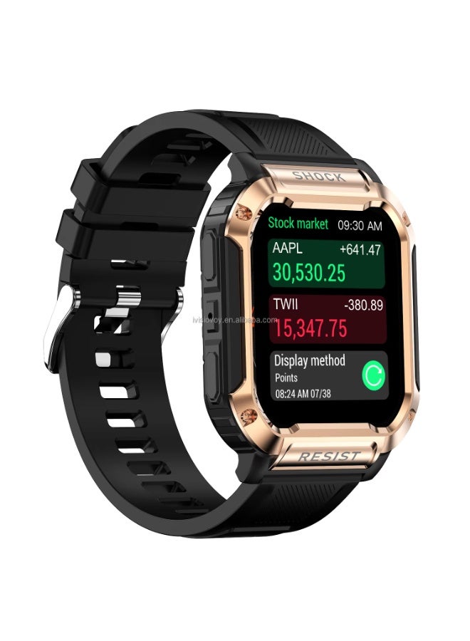 بلو فاير ساعة ذكية NK36 إصدار 2025/2024 – شاشة لمس HD مقاس 1.83 إنش، تتبع لياقة بدنية، مكالمات بلوتوث، مقاومة للماء IP67، مراقبة نبض القلب والنوم، بطارية تدوم 4 أيام مع شحن مغناطيسي 300mAh، إشعارات ذكية، متوافقة مع أندرويد و iOS – هيكل معدني وسوار سيليكون مريح - Image 1