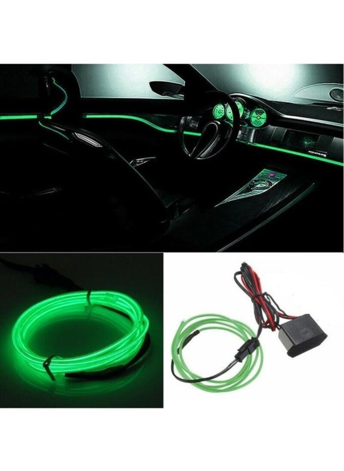 Techmaster In-Vehicle Torpedo Strip LED Colored Rope Neon LED 2 Meters Green  - Image 2
