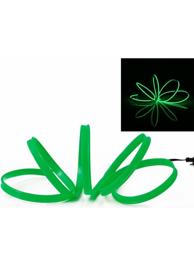 Techmaster In-Vehicle Torpedo Strip LED Colored Rope Neon LED 2 Meters Green  - Image 3