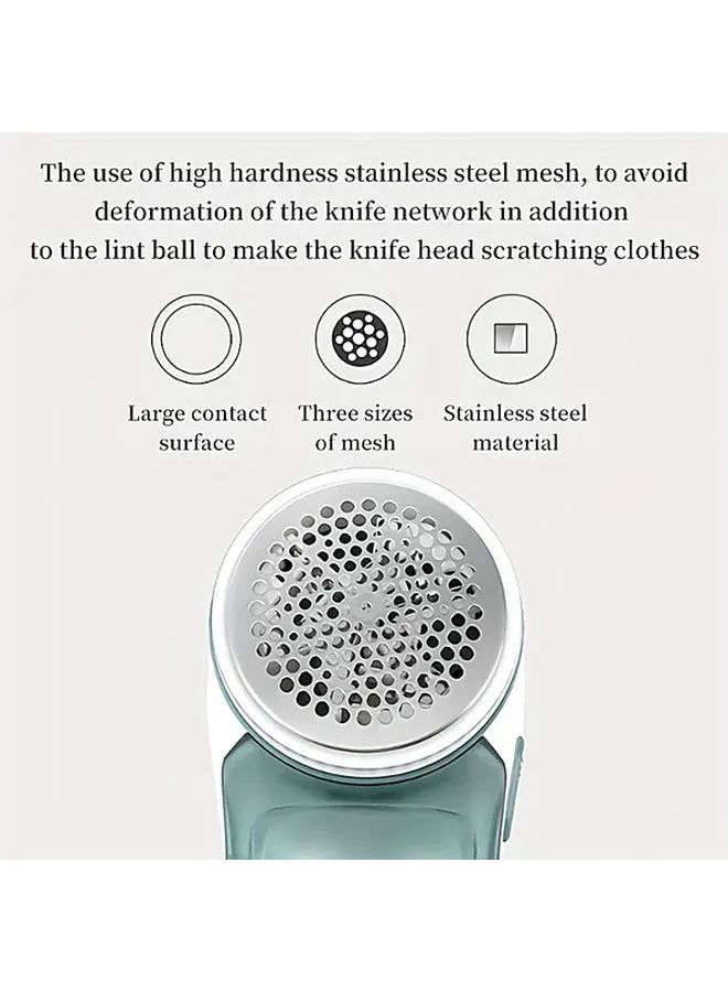 Green Rechargeable Electric Lint Remover USB Fast Charging Fabric Shaver For Clothing Bedding - Image 5