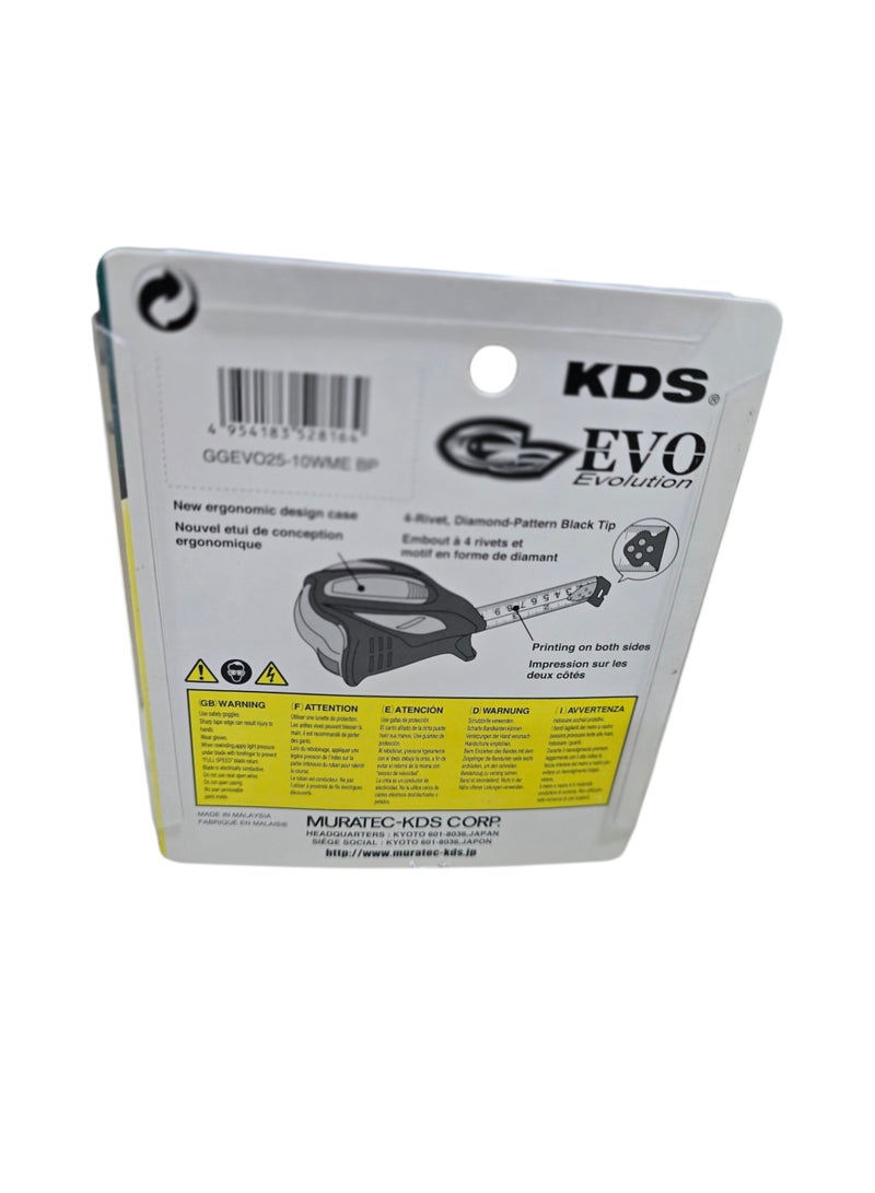 KDS GGEVO25-10ME EVO OG Evolution Measuring Tape 10m / 33ft 25mm Nylon Coated Double Scale - Image 5
