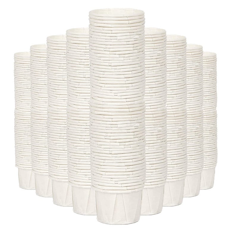 Upper Midland Products 1 Oz Paper Cups Paper Medicine Taster Ketchup Sacrament Paper Cups PACK B  5000 PACK 