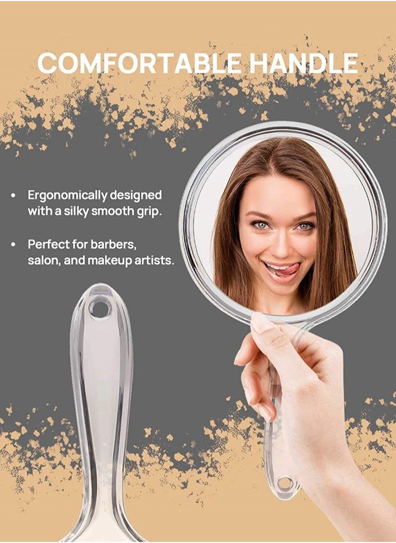 Y&D 3pcs Double Sided Handheld Vanity Mirror 1X/3X Magnifier with Handle  - Image 2