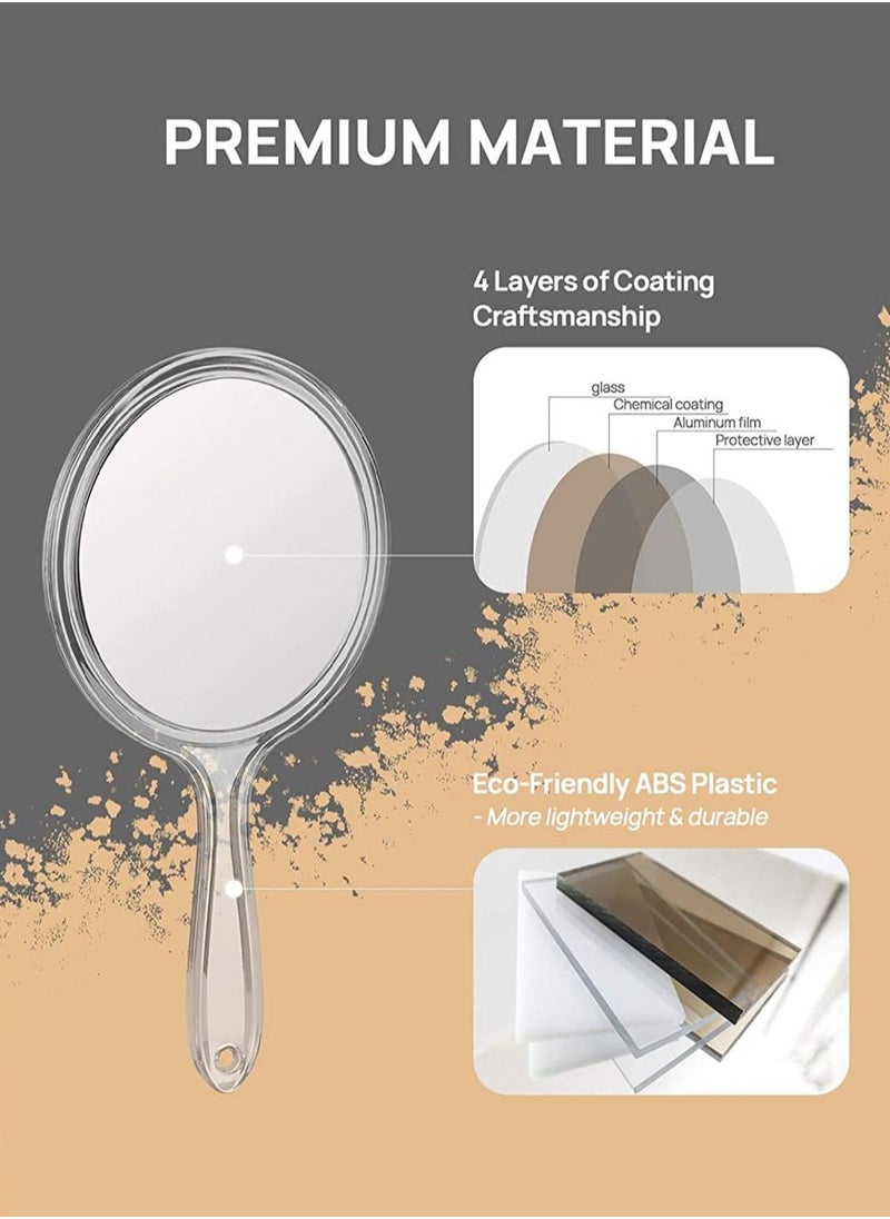 Y&D 3pcs Double Sided Handheld Vanity Mirror 1X/3X Magnifier with Handle  - Image 3