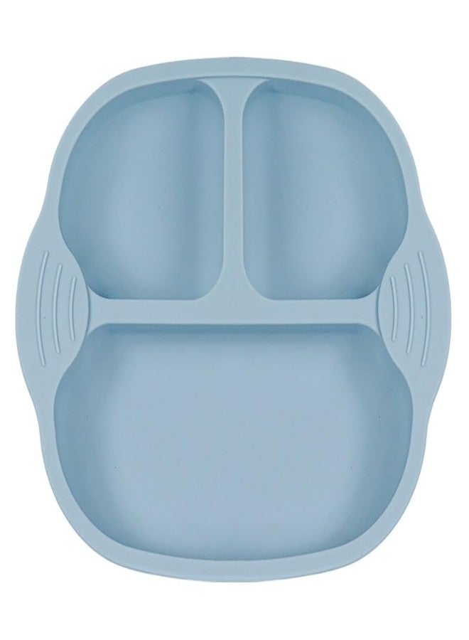 NAIDEV Unbreakable Silicone Baby and Toddler Plate,3 Divided Sections for Portion Control, Microwave & Dishwasher Safe,Non-Slip, Food-Grade Plate for Self-Feeding,Ideal for Baby-Led Weaning. - Image 1