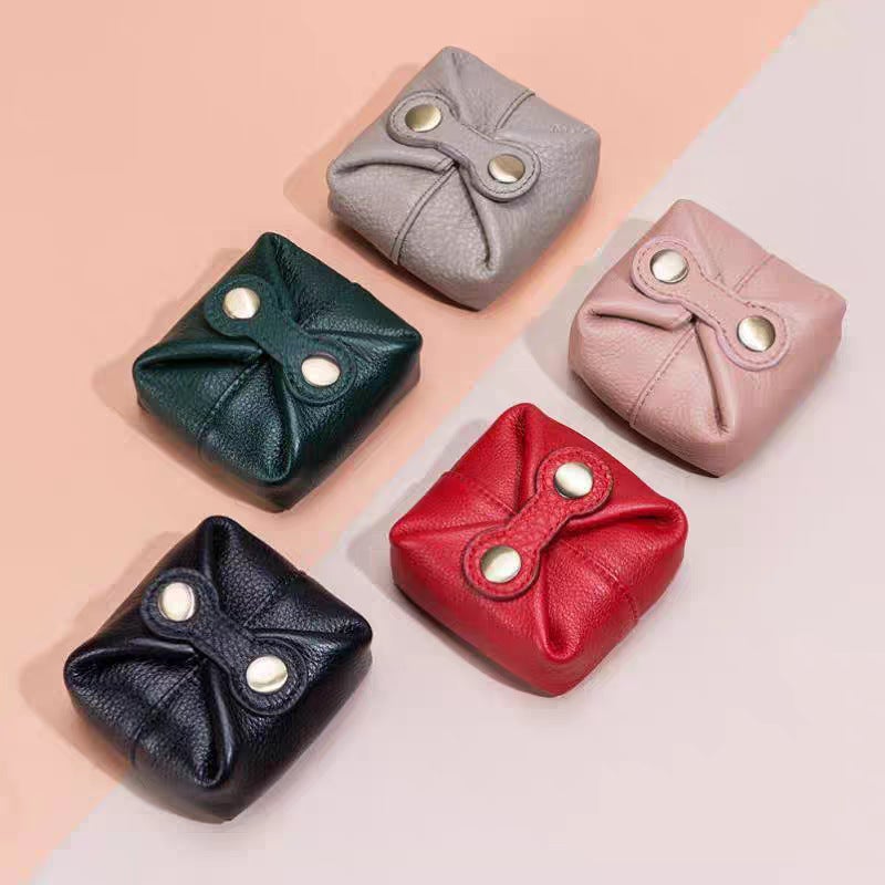 Cute Japanese and Korean Style Coin Purse Soft Cowhide Mini Headset Key Women''s Coin Lipstick Storage Bag Small Bean Bag - Image 2