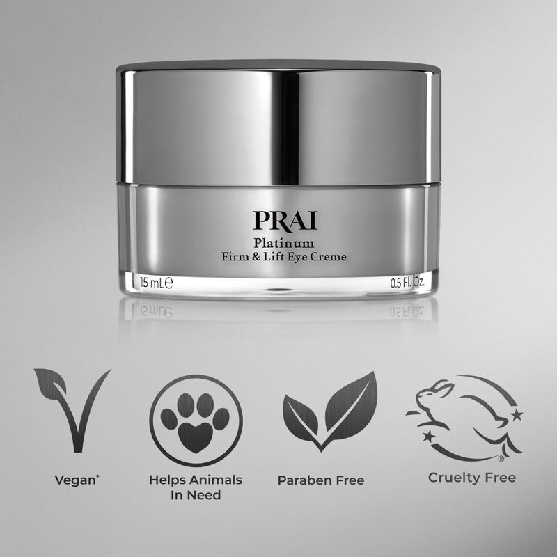 PRAI Beauty Platinum Firm and Lift Eye Creme - Tightening and Firming Eye Cream - Anti-Aging Under Eye Cream - Irritation Free - 0.5 Oz - Image 4