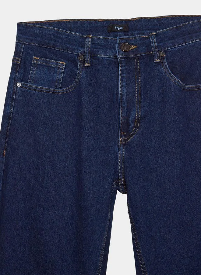 Styli Blue Men Blue Regular Fit Basic Jeans for Men | Best Price UAE