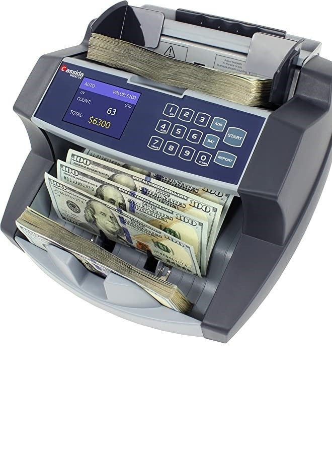 Cassida 6600 Business Grade Money Counting Machine with Ultraviolet (UV)  LCD Display Multi-color - Image 1