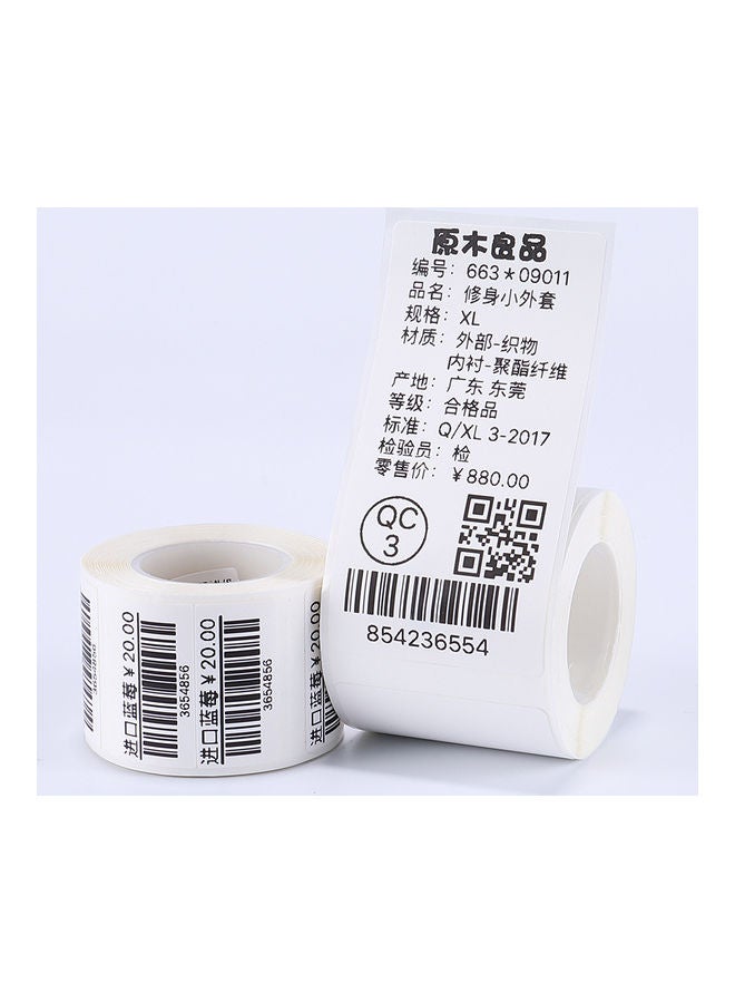 NIBEMINENT 320-Sheets Blank Thermal Printing Paper Roll White - Image 2