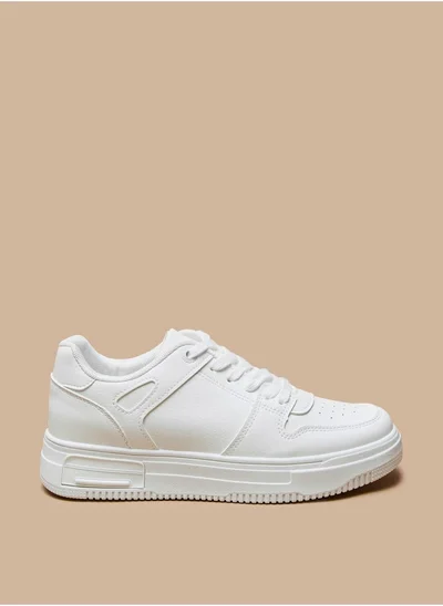 فلورا بيلا من شو إكسبرس Solid Low Ankle Sneakers with Lace-Up Closure