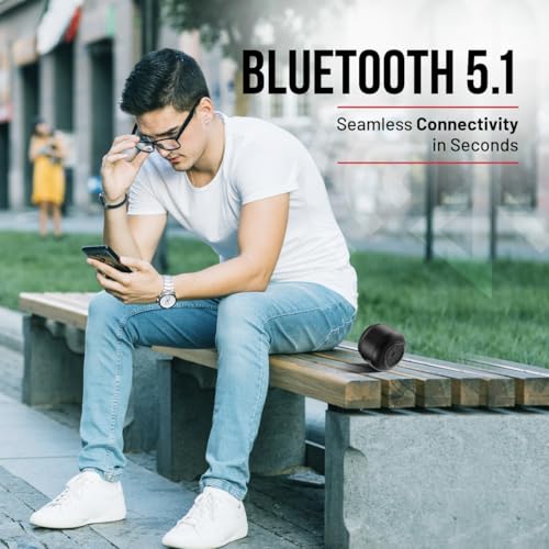 pTron Newly Launched Fusion Hook v2 6W Bluetooth Speaker with 8 Hrs Playtime, 2.04" Neo Driver for Pristine Sound, Mini Size Portable Speaker, BTv5.1 Connectivity, TWS Feature & Type C Charging(Black) - Image 5