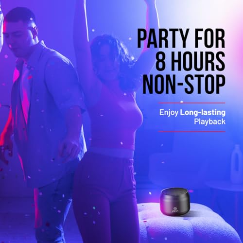 pTron Newly Launched Fusion Hook v2 6W Bluetooth Speaker with 8 Hrs Playtime, 2.04" Neo Driver for Pristine Sound, Mini Size Portable Speaker, BTv5.1 Connectivity, TWS Feature & Type C Charging(Black) - Image 3