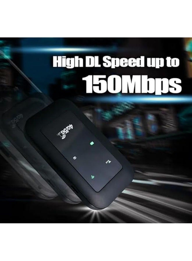 عام محول لاسلكي 4G LTE مع دعم لجميع شبكات 4G/5G، بطاقة بيانات 4G وصلة وشغل بسرعة 150 ميجابت في الثانية وبطارية قابلة لإعادة الشحن بسعة 2100 مللي أمبير/ساعة. - Image 5