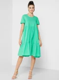 VERO MODA Balloon Sleeve Tiered Dress